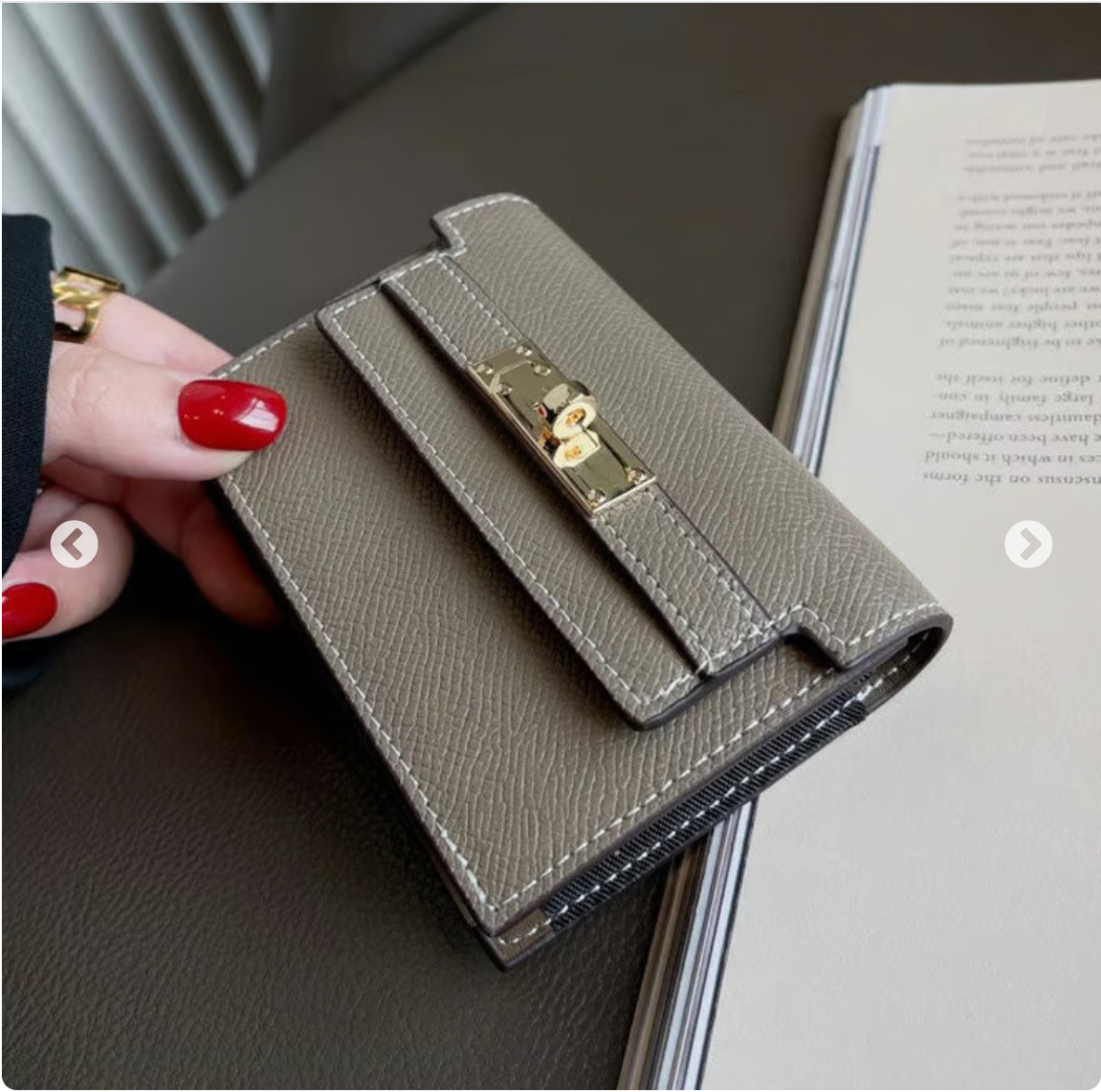 Minimalist PU Leather Zipper Card Holder