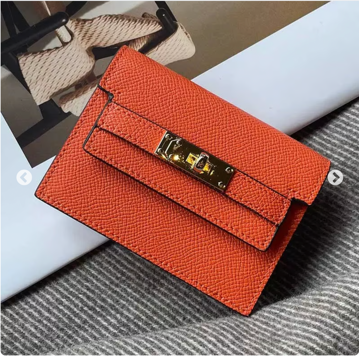 Minimalist PU Leather Zipper Card Holder