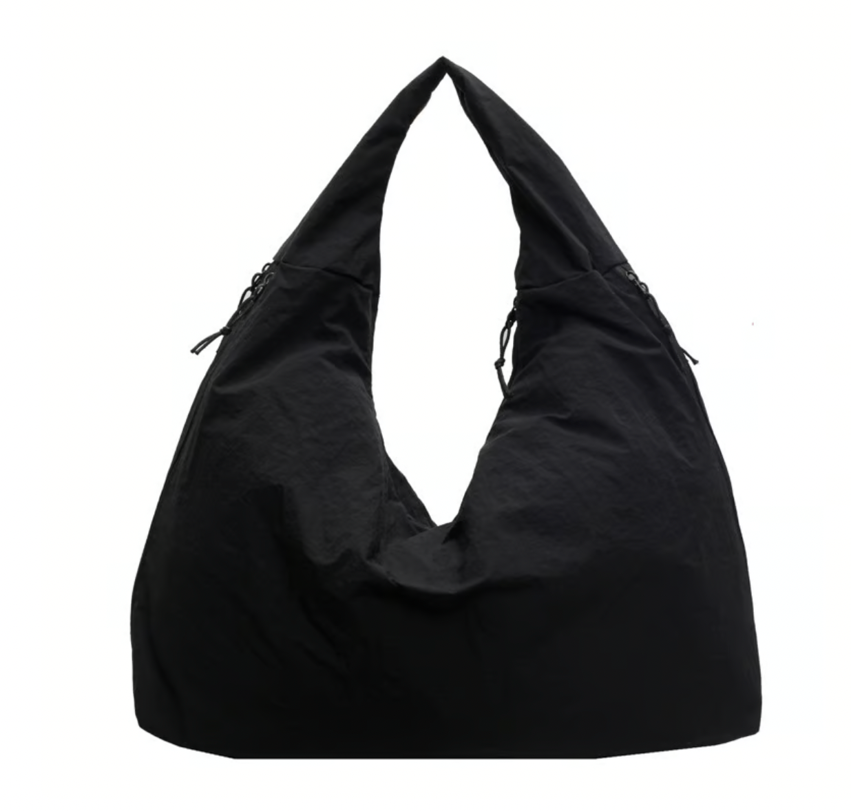 Women's Solid Color Textured Draped Tote Bag