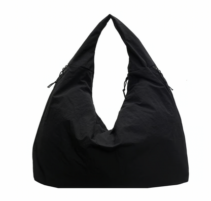 Women's Solid Color Textured Draped Tote Bag
