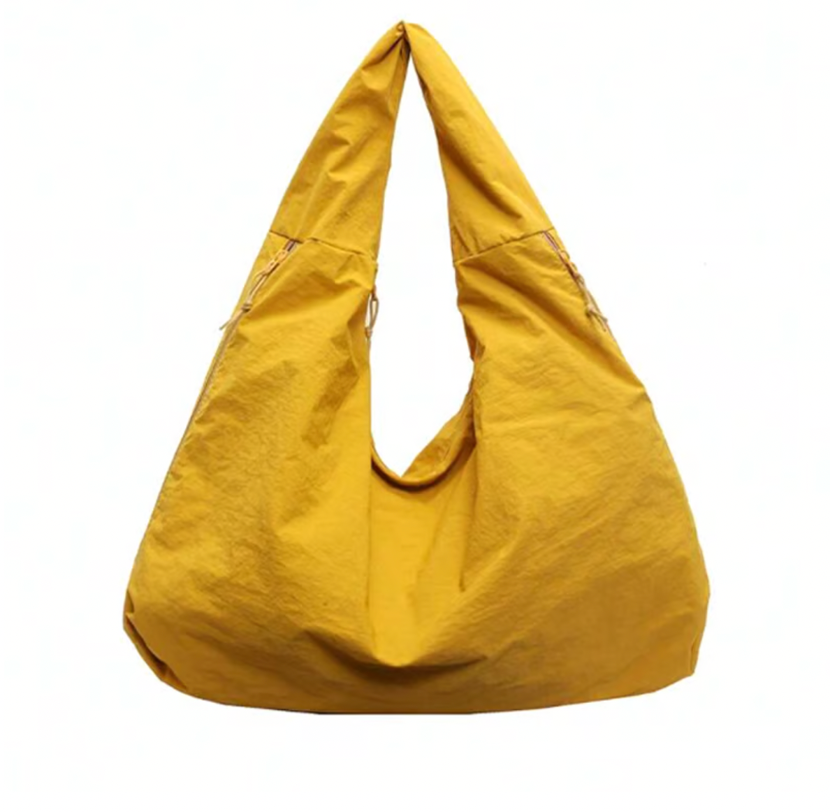 Women's Solid Color Textured Draped Tote Bag