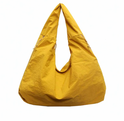 Women's Solid Color Textured Draped Tote Bag