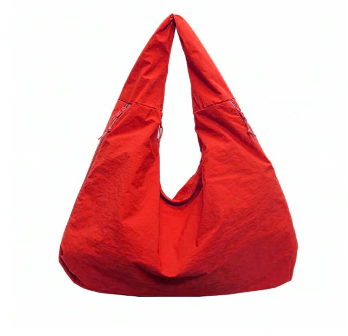 Women's Solid Color Textured Draped Tote Bag