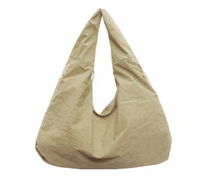 Women's Solid Color Textured Draped Tote Bag