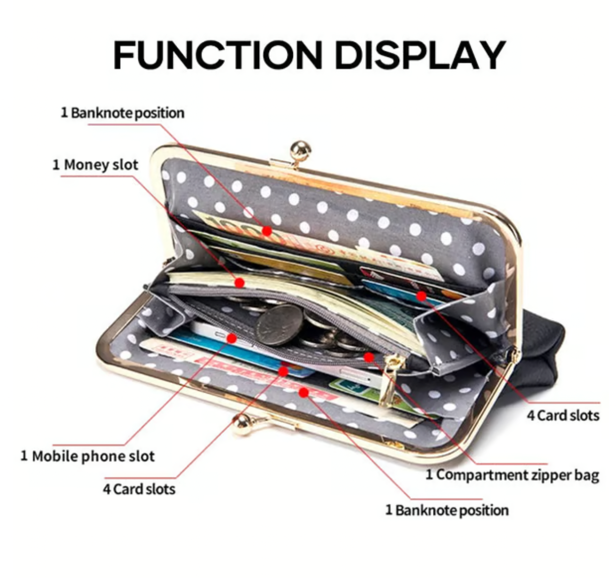 PU Leather Wallet with Large Capacity