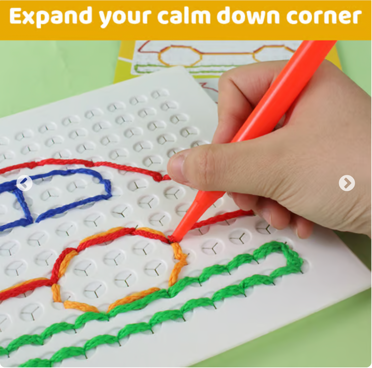 Sensory Calm Down Threading Boards