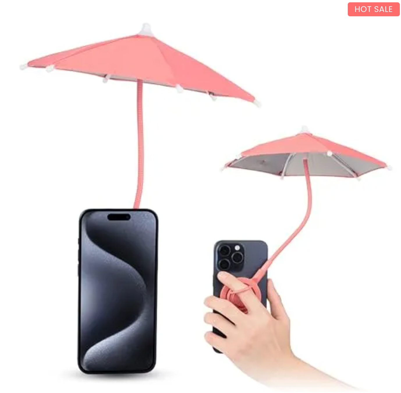 Outdoor Phone Sun Shade Shield with Flexible Angle Design & Rotatable Phone Ring
