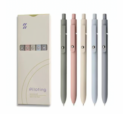 Minimalist Press Type Quick Drying Carbon Gel Pens