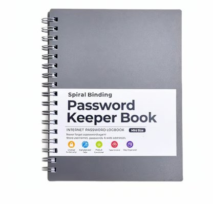 A6 Coil Password Keeper Book