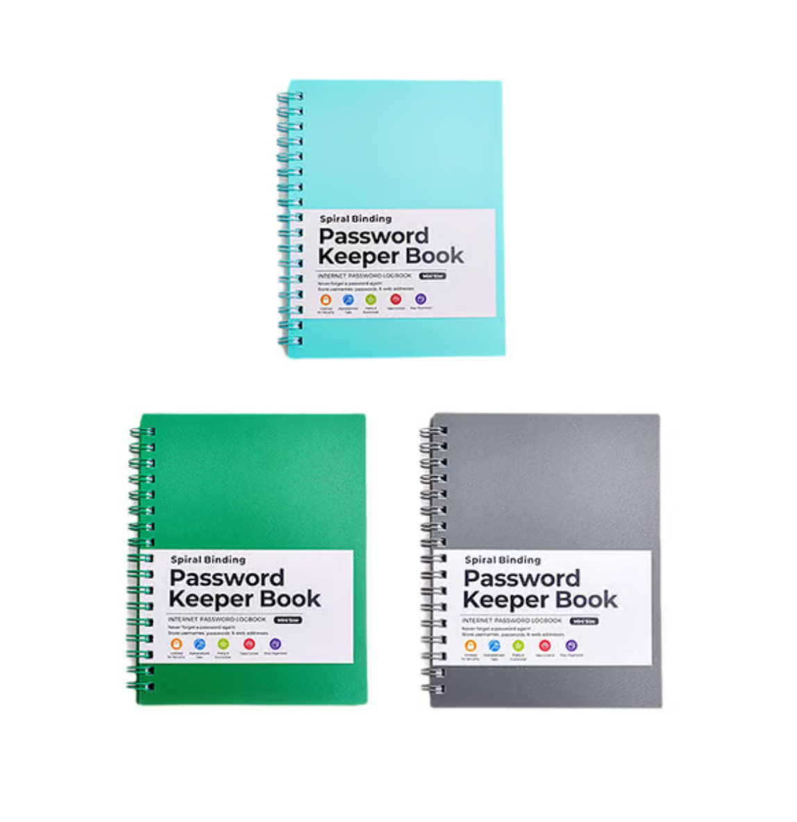 A6 Coil Password Keeper Book