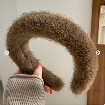 Warm Faux Mink Plush Headband