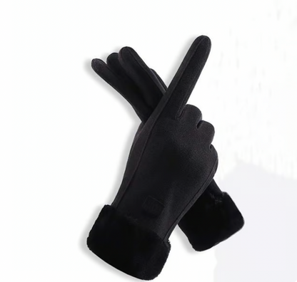 Solid Color Windproof and Warm Touch Screen Gloves
