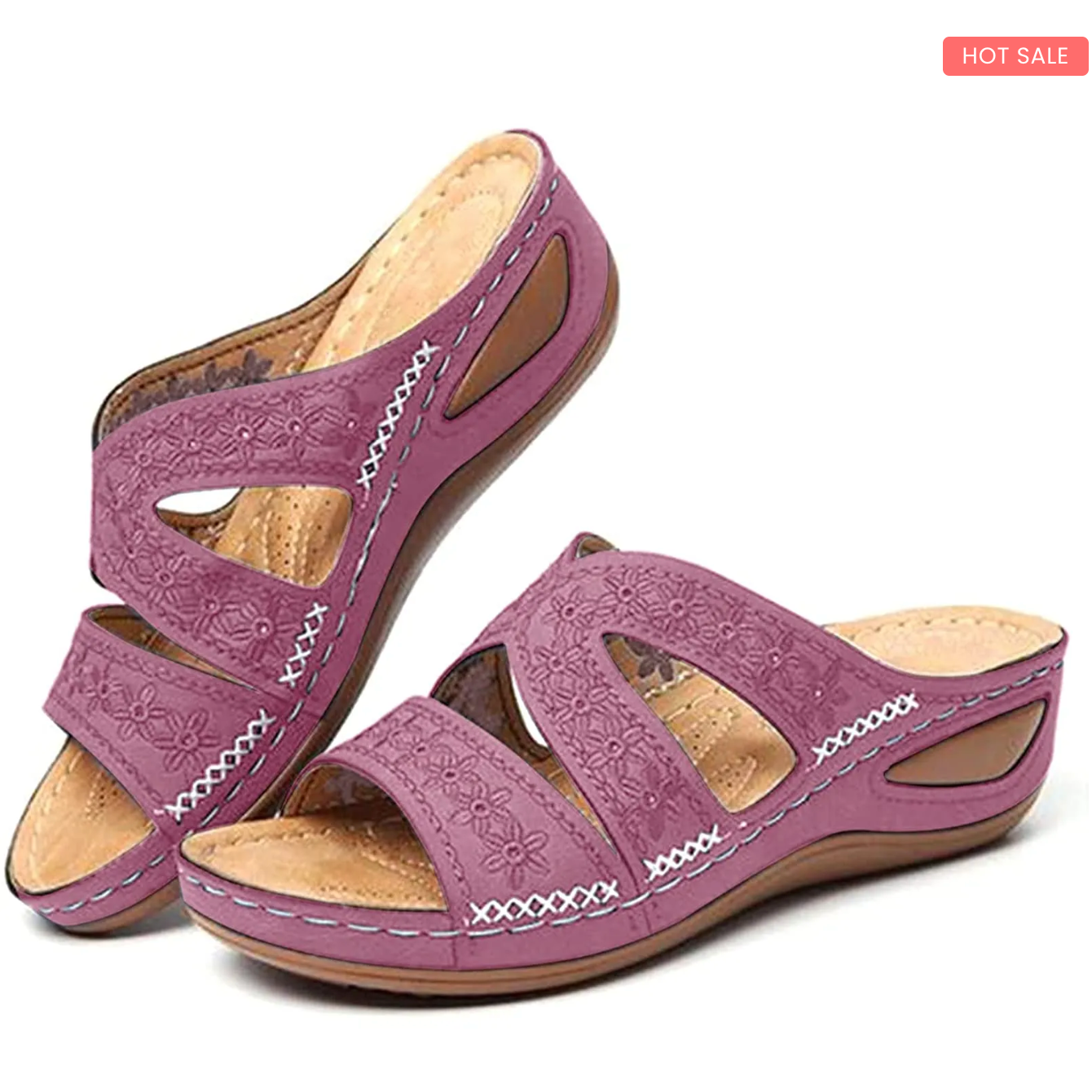 Women's Summer Wedge Sandals – Comfortable & Stretchy