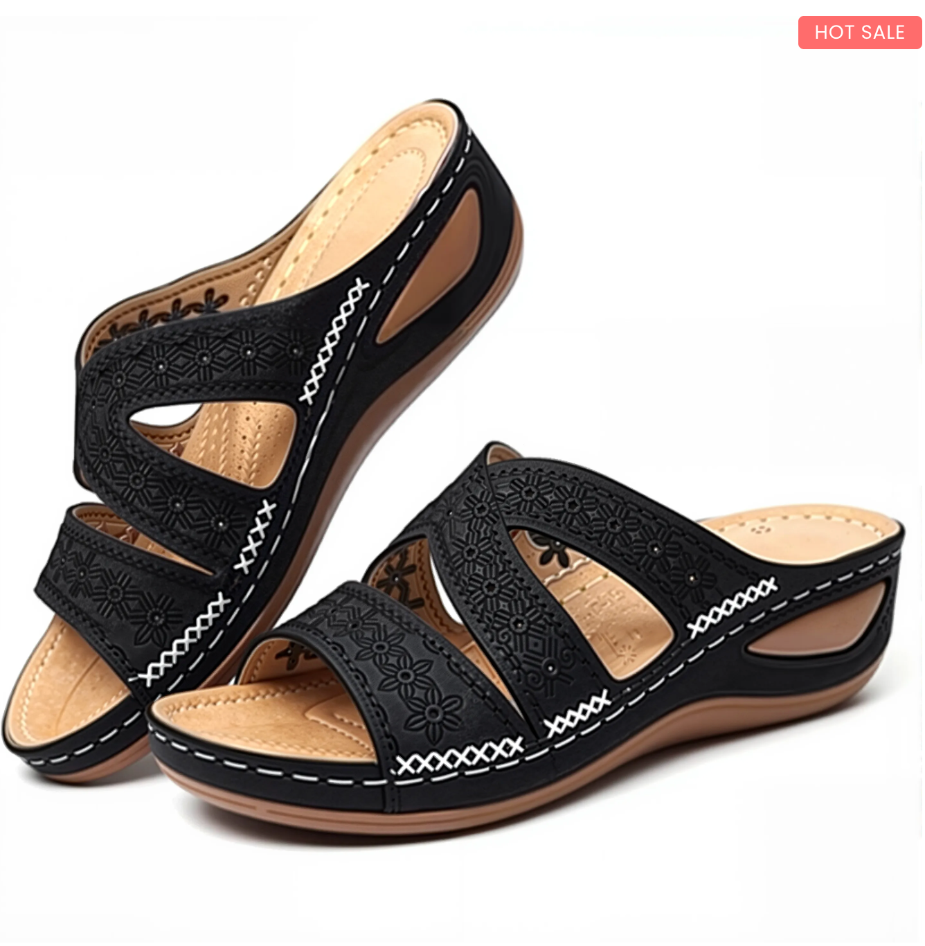 Women's Summer Wedge Sandals – Comfortable & Stretchy