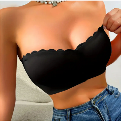 Seamless Front Closure Strapless Bandeau Bra – Comfort & Support All Day! 💖