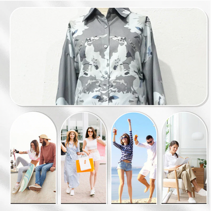 Women's Elegant Floral Print Blouse and Wide Leg Trousers Set