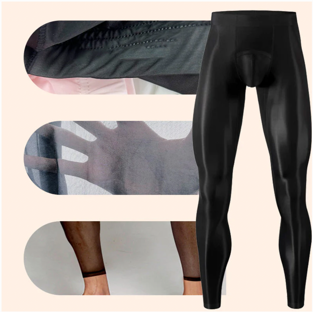 🎁Hot sale🔥Men's Sexy Ultra-thin Sports Bottom Stockings Pants