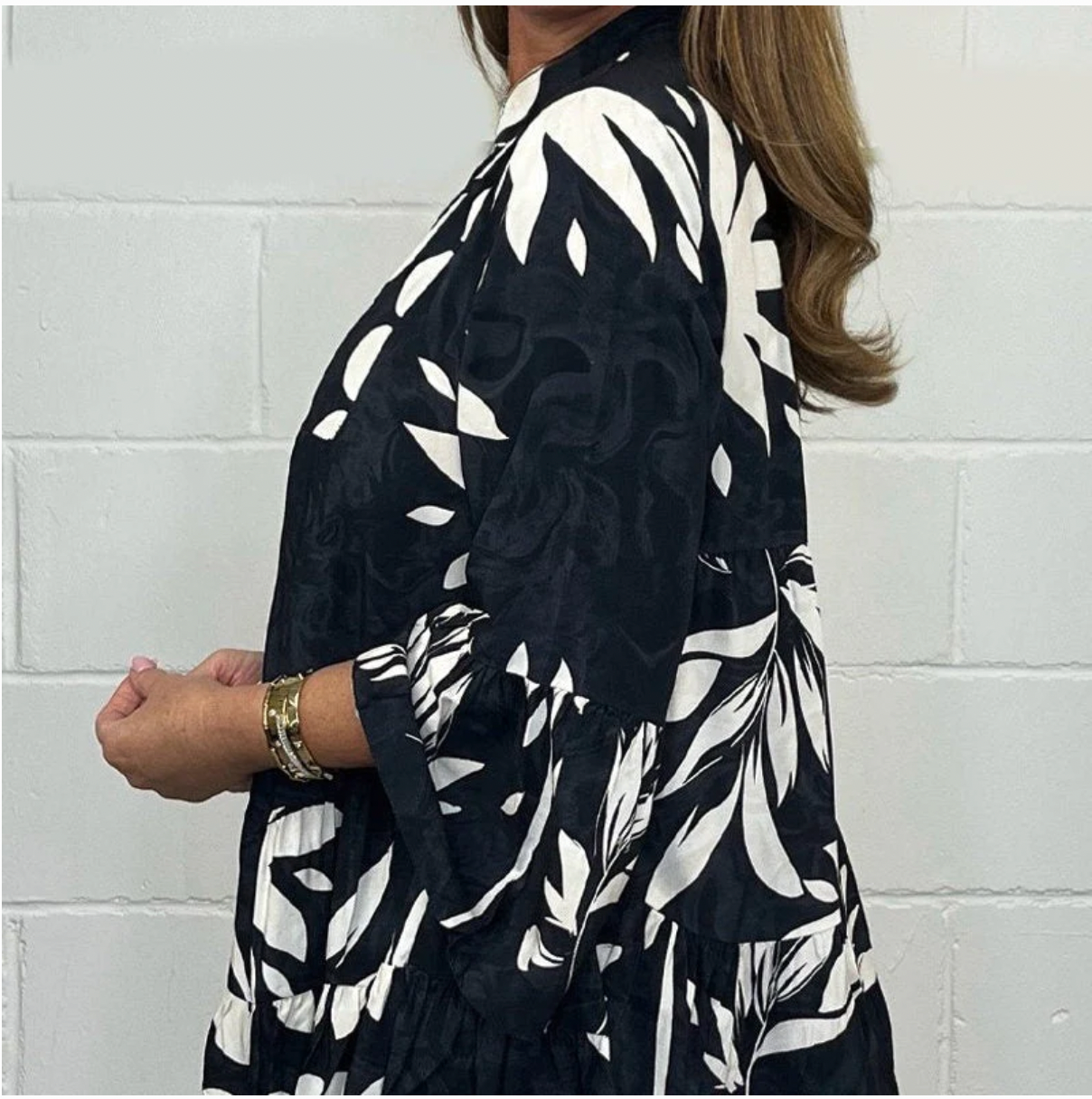 V-Neck Floral Flared Sleeve Ruffle Hem Top💖Spring sale-49% OFF