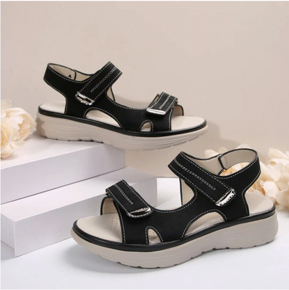 Women’s Wedge Sandals with Hook & Loop Straps