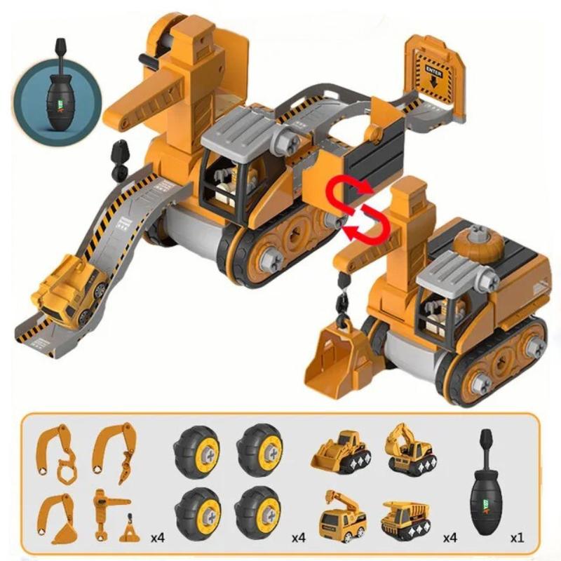 MegaDigger 4-in-1 Build & Play Excavator Set