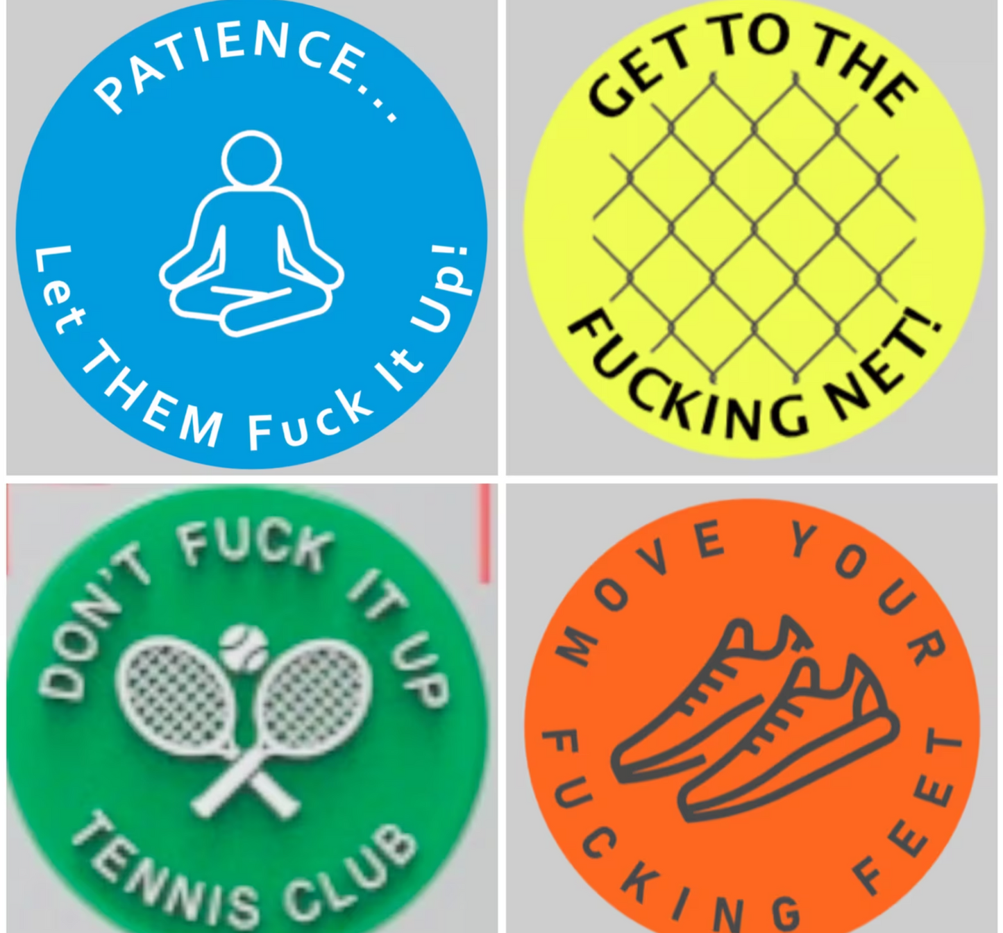 Tennis Damper, Spicy/Aggressive Reminder(4PCS)