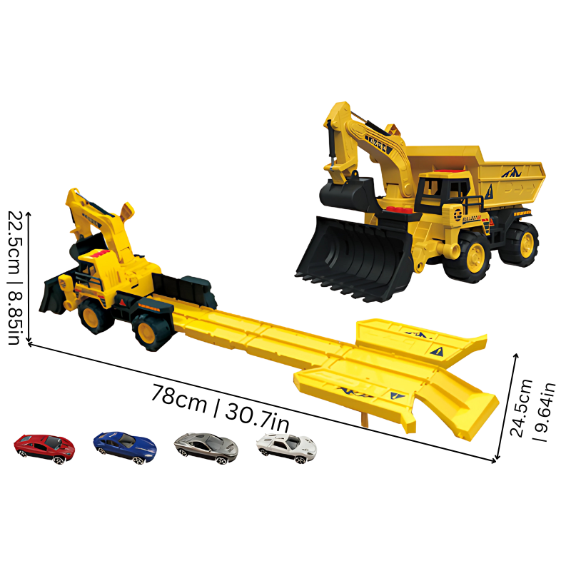 MegaLift Expandable Construction Truck with Action-Packed Launch Ramp