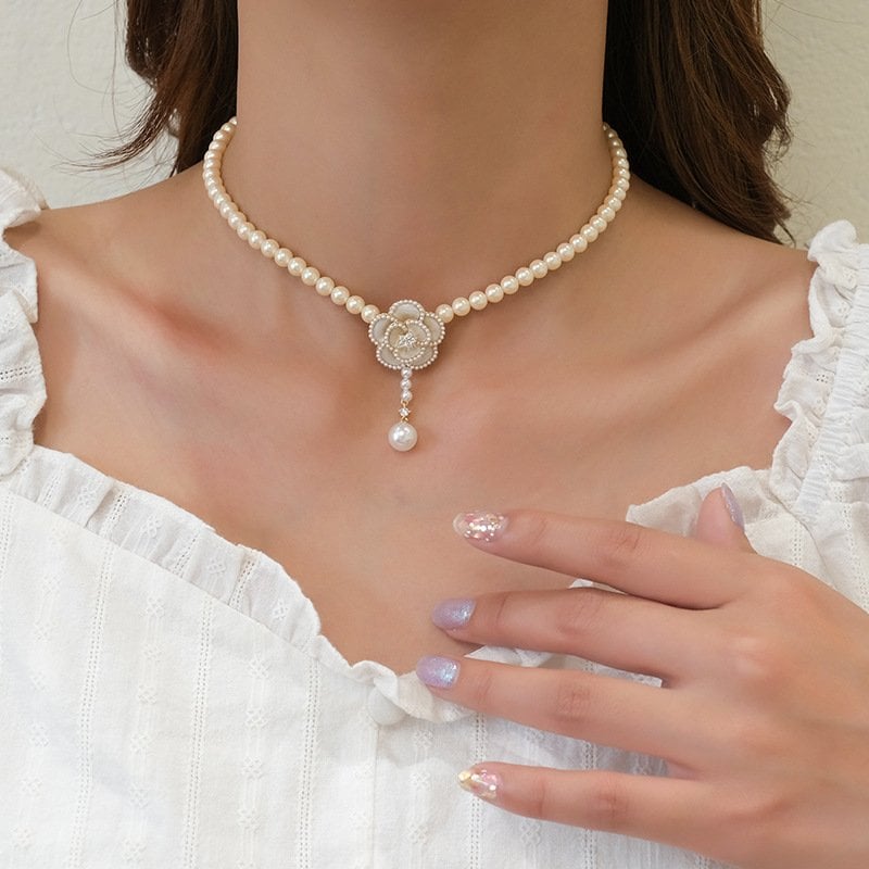 🔥LAST DAY 49% OFF-💗elegant pearl camellia necklace
