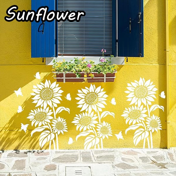 Sunflower🔥 Garden Fence Large Flower Stencils🌻DIY Decoration