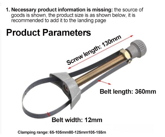 🔥USA NEW Auto Car Diameter Adjustable Oil Filter Removal Strap Wrench Tool