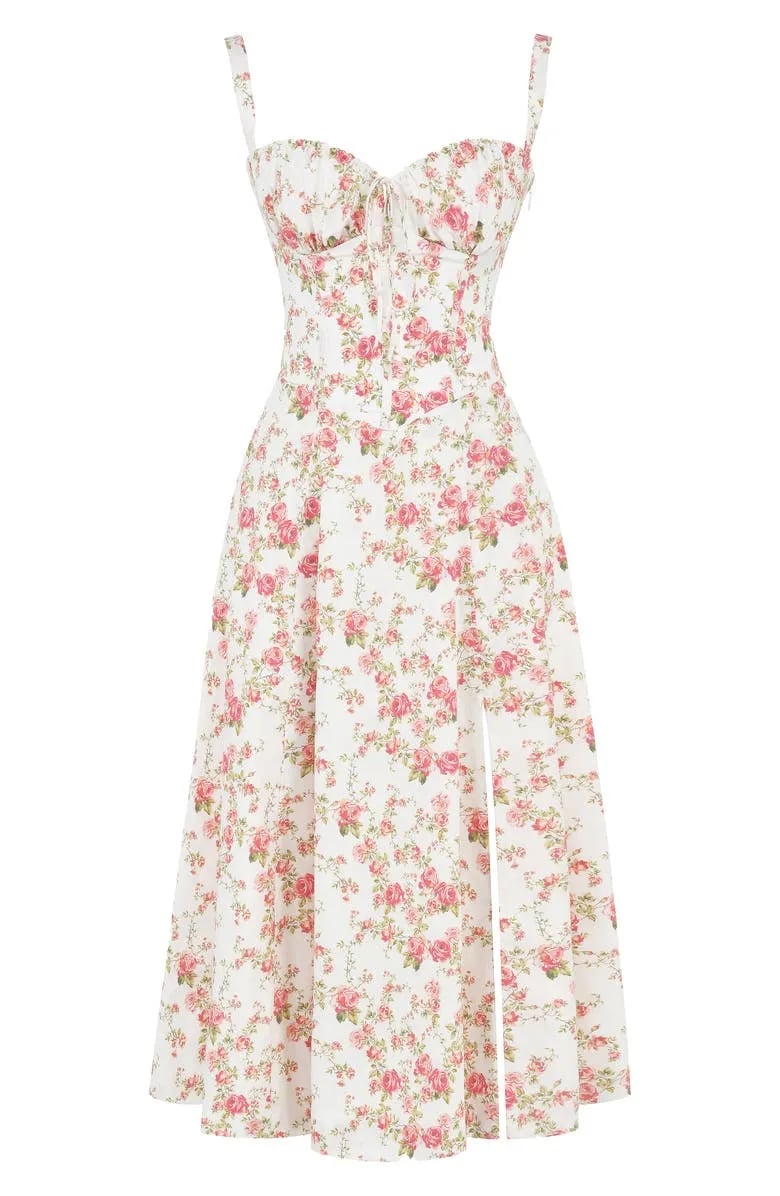 PRINT BUSTIER SUNDRESS