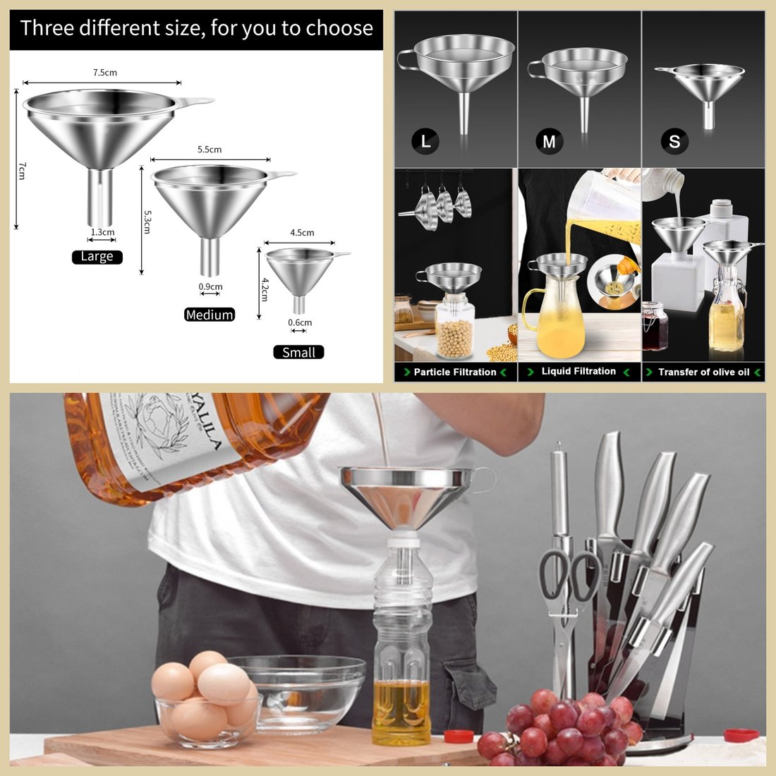 Stainless Steel Funnel Filter