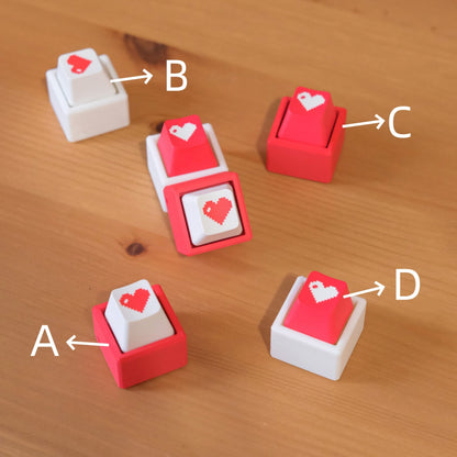 💗Pixel Hearts Keycaps Fidget Key Chain