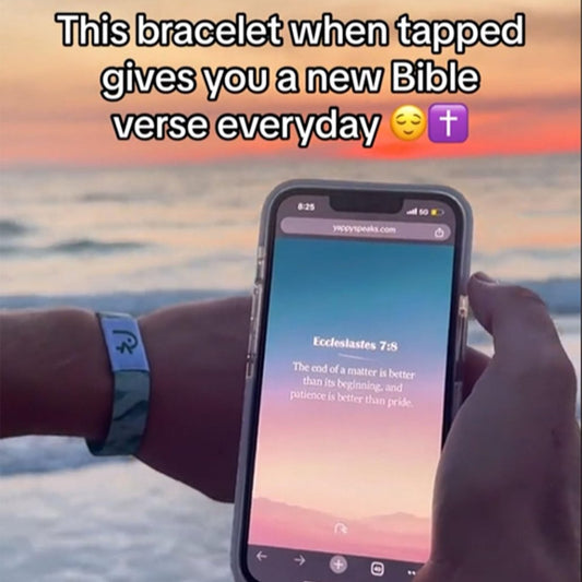 NFC-Enabled Scripture Bracelet – Faith on Your Wrist🙏✝️