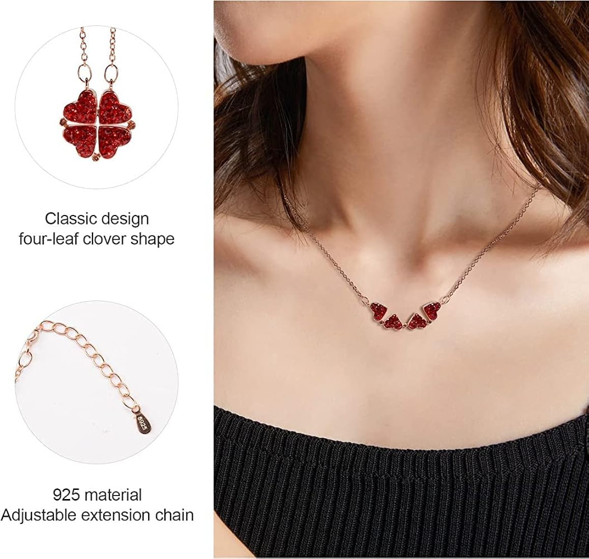 80% OFF Today Only! (4.8/5⭐⭐⭐⭐⭐)💕-Fashion Four-Leaf Clover Necklace