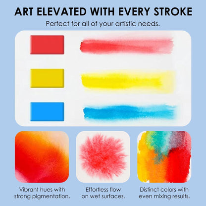 🎨Foldable Watercolor Set Of 56 With Water Brush Pen