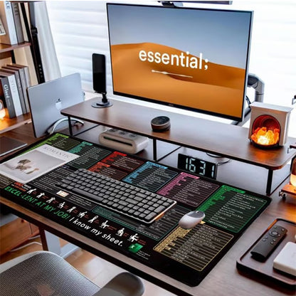 🔥LAST DAY SALE 49%-Excel Cheat Sheet Desk Mat