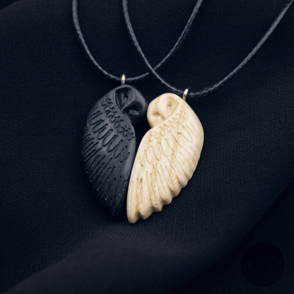 🦉Wooden Owl Pendants-Couple Necklace Gift