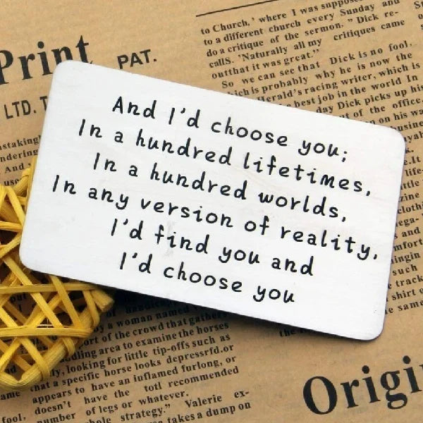 Last Day 75% OFF - ✍️Metal Engraved Card - Message of Love💞