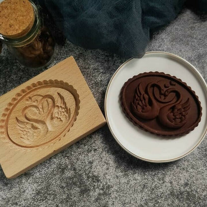 🍪Carved Wooden Pryanik Gingerbread Cookie Mold
