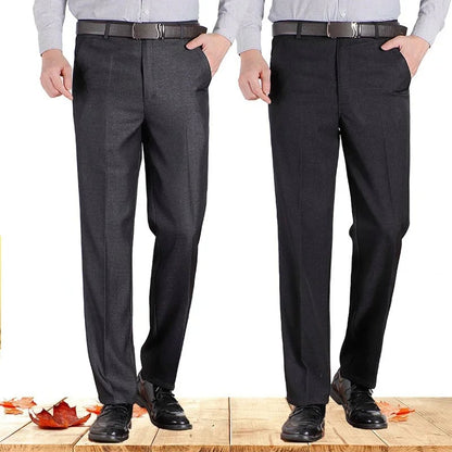 2025 Men's Straight High Waist Suit Pant