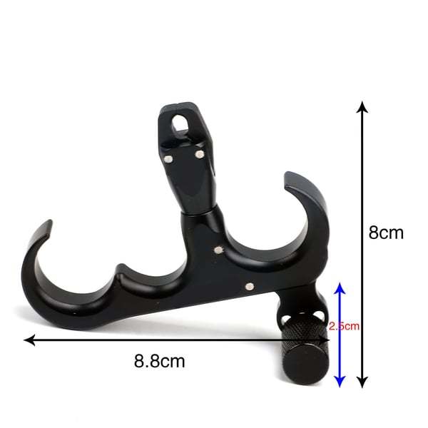🔥Last Day Promotion 49% OFF-360° Rotatable Three-finger Bow Release Tool Black