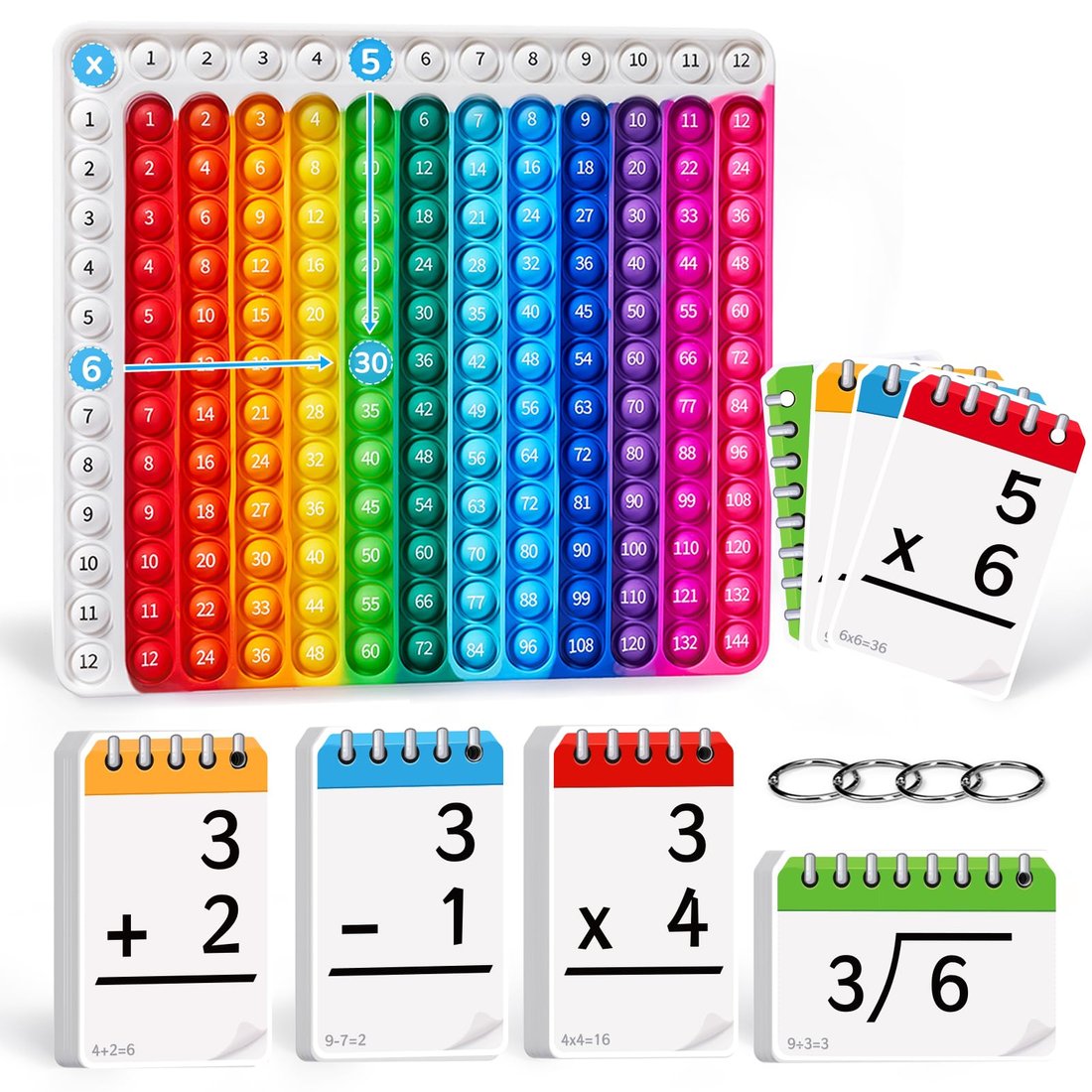 Math Flash Cards and Pop Fidget Chart