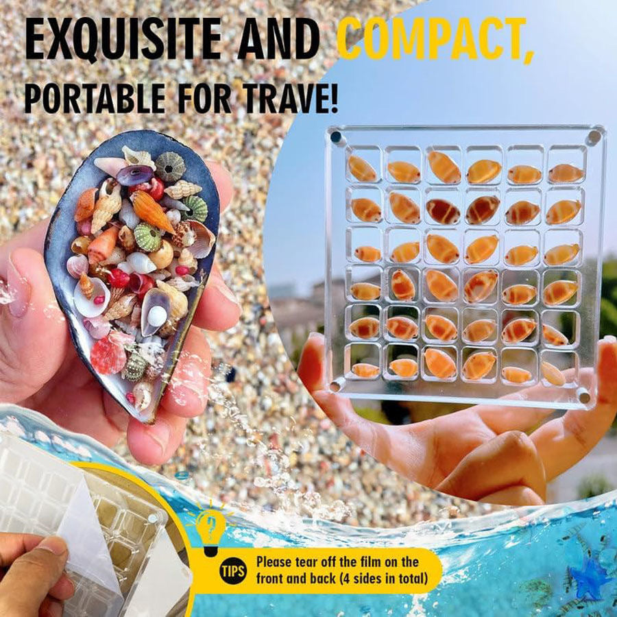 🌊Acrylic Magnetic Seashell Nail Diamond Display Box