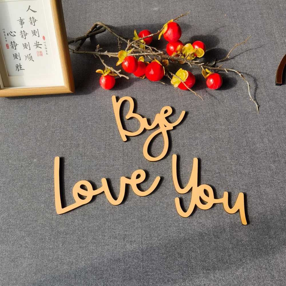 Wooden Wall Hanging Sign Decoration - No Wall Damage