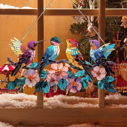 💥LAST DAY 70%OFF💥 - 💖Hummingbird Suncatcher Colorful Ornament Window Hanging