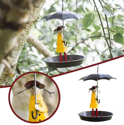 [Last Day49% OFF] Hanging Umbrella Girl Bird Feeder Garden Decor