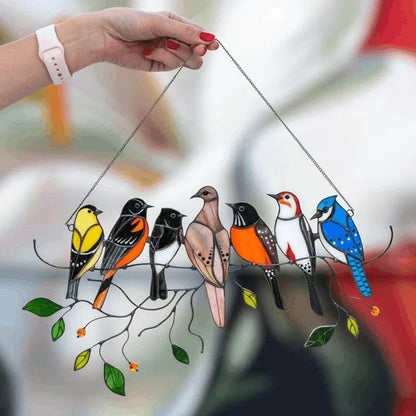 🔥 BIG SALE - 49% OFF🔥The Best Gift-Birds Stained Window Panel Hangings🎁