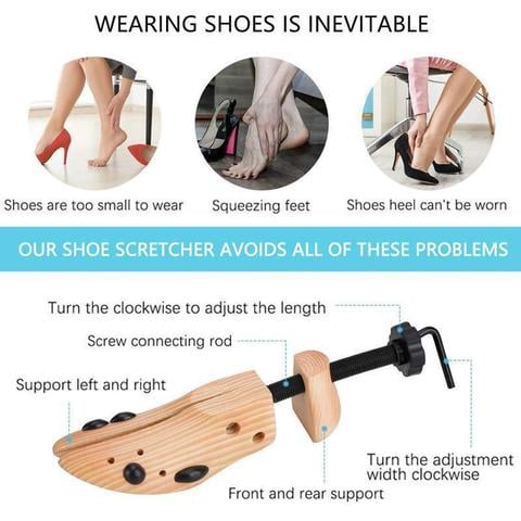 Wooden Shoe Stretcher (2 WAYS stretch)