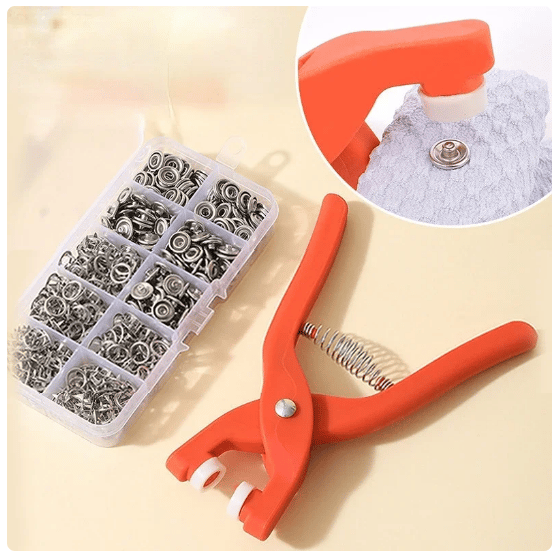 Metal Snap Buttons with Fastener Pliers Tool Kit