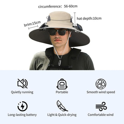 2025 New Solar Fan Outdoor Fishing Hat